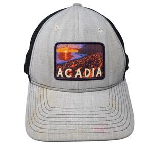Acadia Snapback Trucker Hat Gray One Size Adjustable Embroidered Park Hats